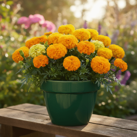 African Marigold Spun Orange Dwarf Flower Seeds