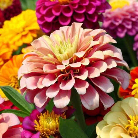 Spring & Summer Flower Seeds 14 Zinnia Elegans Dahlia Mix Seeds