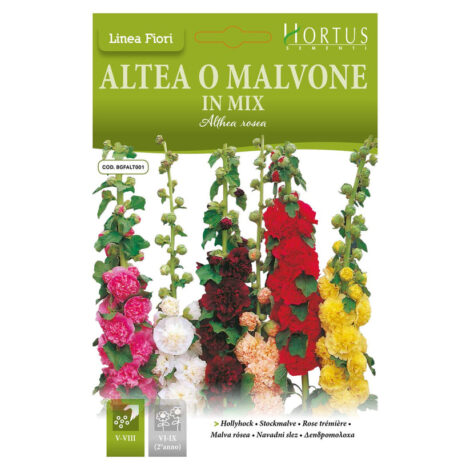 Spring & Summer Flower Seeds 3 HORTUS MIXED HOLLYHOCK & MALLOW (ALTHAEA ROSEA MIX) 0.20 GRAMS