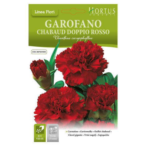 Spring & Summer Flower Seeds 5 HORTUS CHABAUD DOUBLE RED CARNATION 0.20 GRAMS