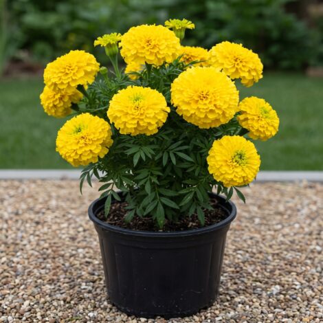 African Marigold Lemon Yellow seeds